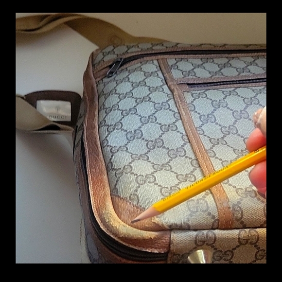 ๐ฎ๐น ๐ฅ Rare Gucci Vintage Large  Messenger Bag Zippered Case  ๐ฎ๐น ๐ฅ - Picture 13 of 16